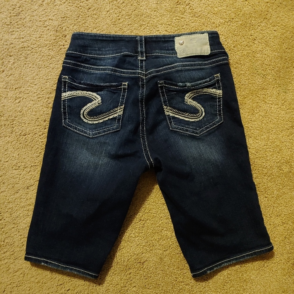 Silver Suki Mid Bermuda shorts